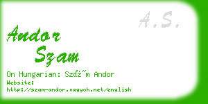 andor szam business card